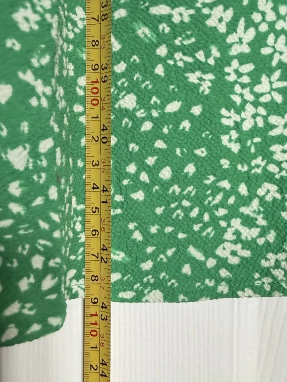 DKNY Women's Floral Print Ruched Front 3/4 Sleeve Green Midi Dress Size 8 NWT - Picture 13 of 15